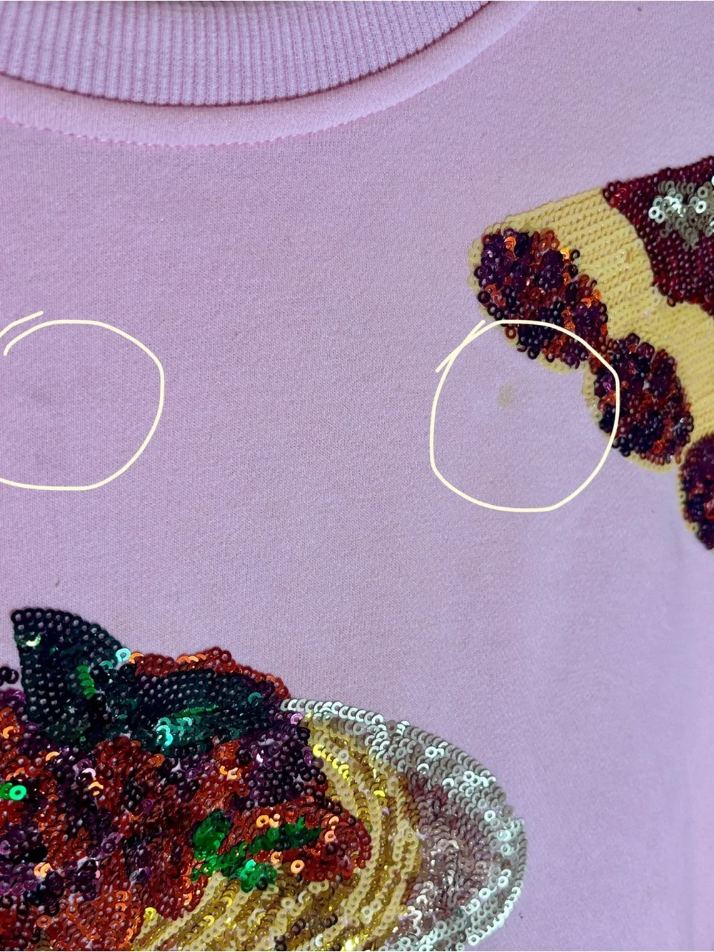 Queen of Sparkles Queen of Carbs XL Pizza Pasta Wine Sweatshirt - Picture 5 of 10